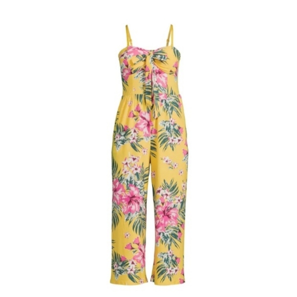 No Boundaries Pants - No Boundaries Juniors' Strapless Tie Front Jumpsuit